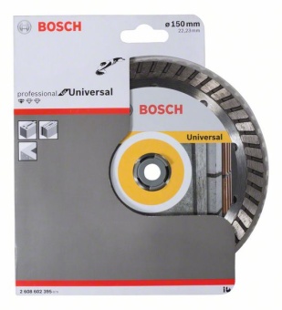 Алмазный отрезной круг Standard for Universal Turbo 150 x 22,23 x 2,5 x 10 mm 2608602395